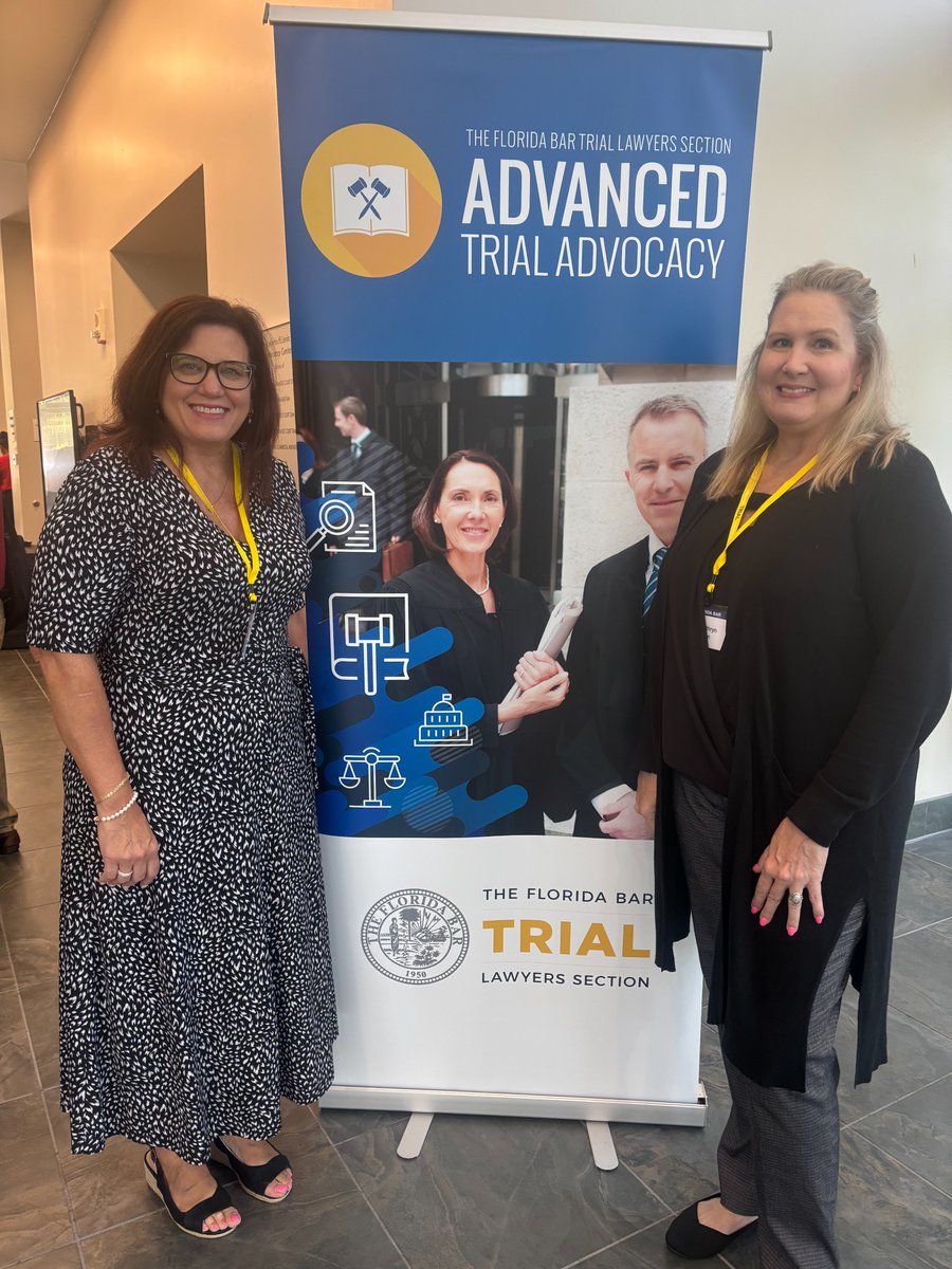 This week, Judges Mary Jolley and Kathryn Weston are representing the Seventh Judicial Circuit as faculty at the Florida Bar’s Advanced Trial Advocacy program—an intensive, hands-on training hosted annually by the Trial Lawyers Section.