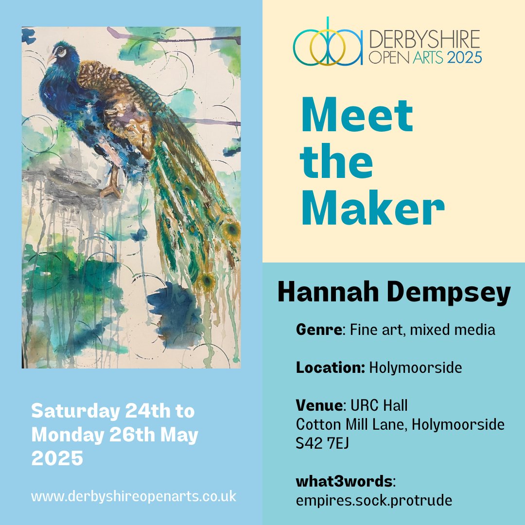 Meet the Maker: Hannah Dempsey
“Young artist, who enjoys exploring multiple different mediums, such as oil painting, watercolour, pen, lino print. As a result I enjoy painting animals, but more recently antique items seen everyday.”
Find out more: derbyshireopenarts.co.uk