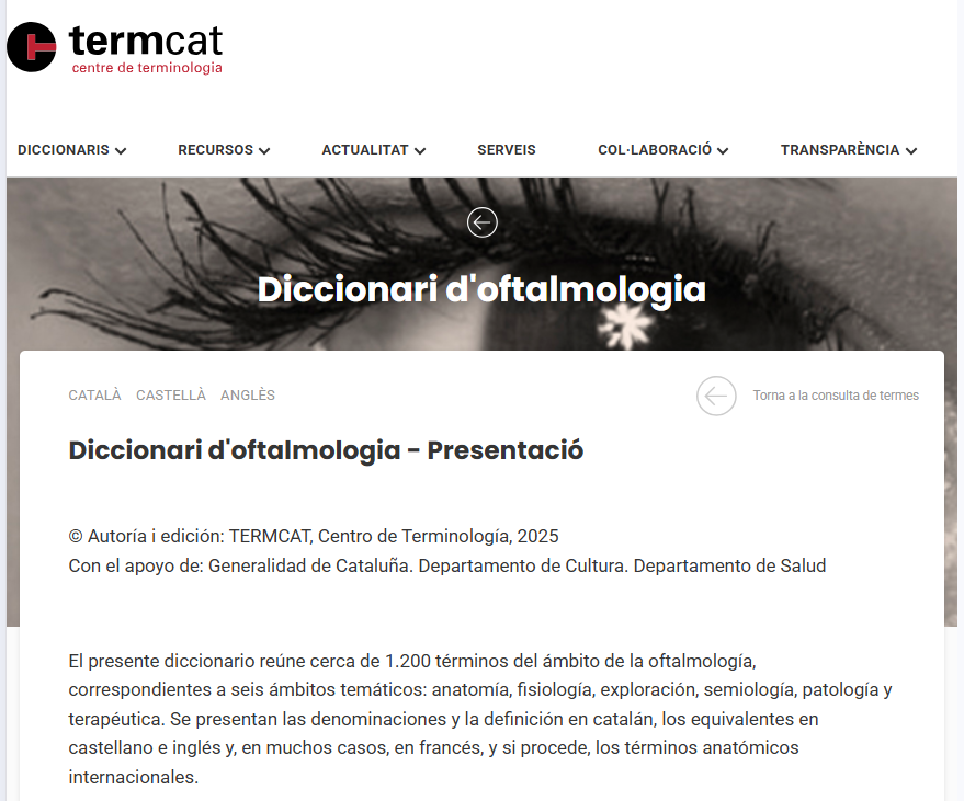 👁️👂🏽 <a href="/termcat/">Termcat</a>-en otorrinolaringologiako eta oftalmologiako hiztegiak eguneratzen lagundu du UZEIk
uzei.eus/termcaten-otor…
#terminologia