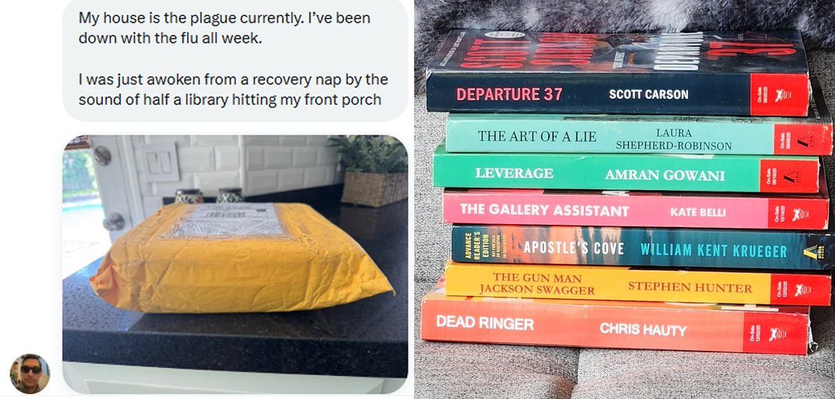 Best Thriller Books (@bestthrillbooks) on Twitter photo Thanks to <a href="/AtriaMysteryBus/">Atria Mystery Bus</a> for the ARCs! Hopefully, you will follow the authors and preorder the books. Stay tuned for the team’s reviews.
DEPARTURE 37 by <a href="/mjkoryta/">Michael Koryta</a> (8/5/25)
THE ART OF A LIE by <a href="/LauraSRobinson/">Laura Shepherd-Robinson</a> (8/5/25)
LEVERAGE by Amran Gowani (8/19/25)
APOSTLE'S COVE by Thanks to <a href="/AtriaMysteryBus/">Atria Mystery Bus</a> for the ARCs! Hopefully, you will follow the authors and preorder the books. Stay tuned for the team’s reviews.
DEPARTURE 37 by <a href="/mjkoryta/">Michael Koryta</a> (8/5/25)
THE ART OF A LIE by <a href="/LauraSRobinson/">Laura Shepherd-Robinson</a> (8/5/25)
LEVERAGE by Amran Gowani (8/19/25)
APOSTLE'S COVE by