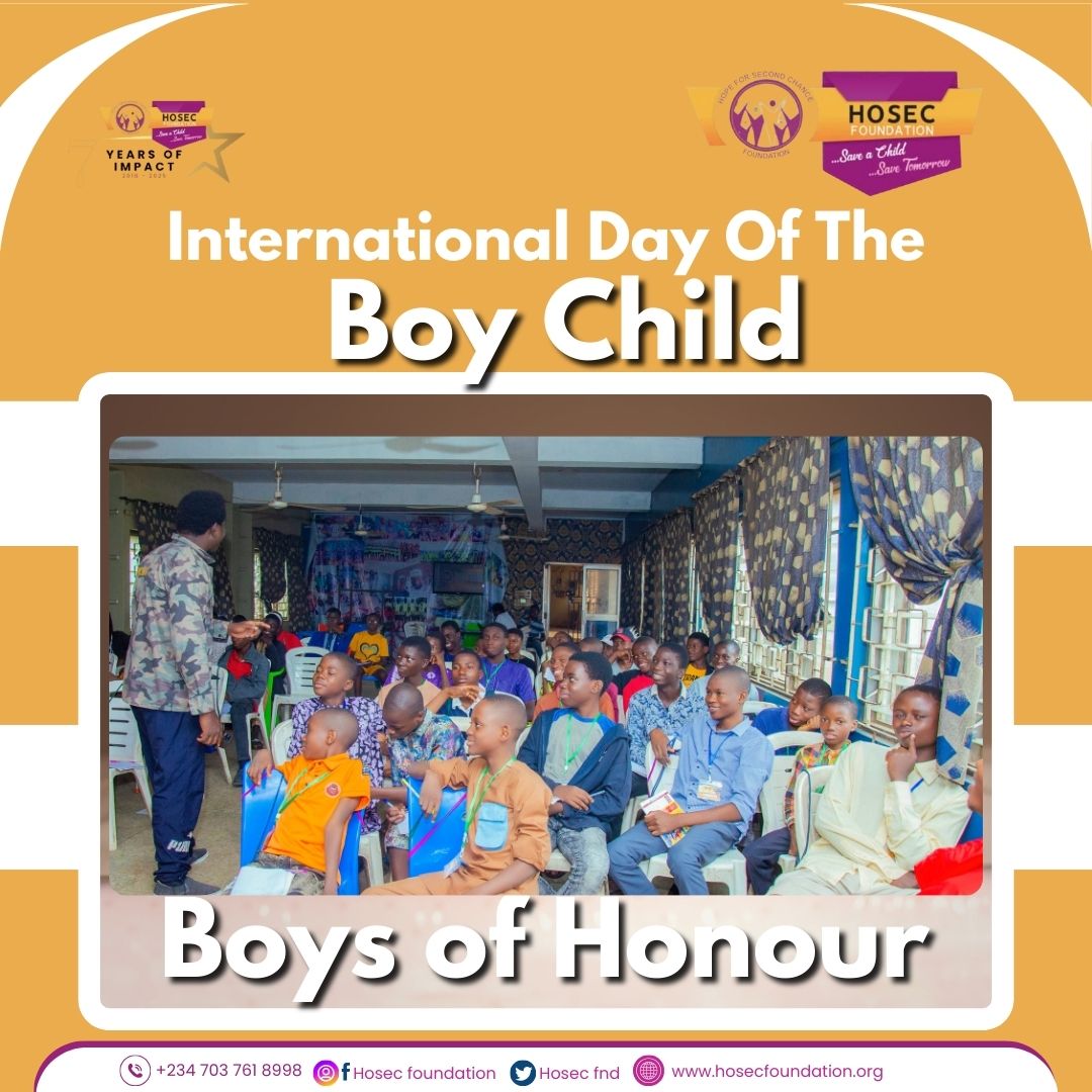 hosecfnd's tweet photo. This #InternationalDayoftheBoyChild, we raise our voices for #BoysofHonour — boys who stand tall not just in size, but in values.
Let’s raise boys who don’t just grow older, but grow better — wise, kind, and honourable. The future needs them.
#RaisingBoysRight #HonourOverHype https://t.co/5OU5LFZqVy