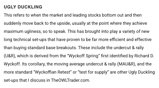evanevans's tweet photo. Gil Morales on the powerful "Ugly Duckling" pattern.
#SwingTrading #CANSLIM #StockMarket #Stocks #StocksToTrade #StocksToBuy