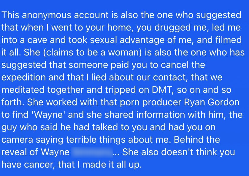likeitmatters3's tweet image. In Feb'22 Anjali publicly released texts where she falsely accused me of saying the property owners where she had her '18 experience SA'ed her and filmed it.
She never retracted it. She tripled-down.
#ScrewYou public figure Anjali for smearing a private citizen.🧵