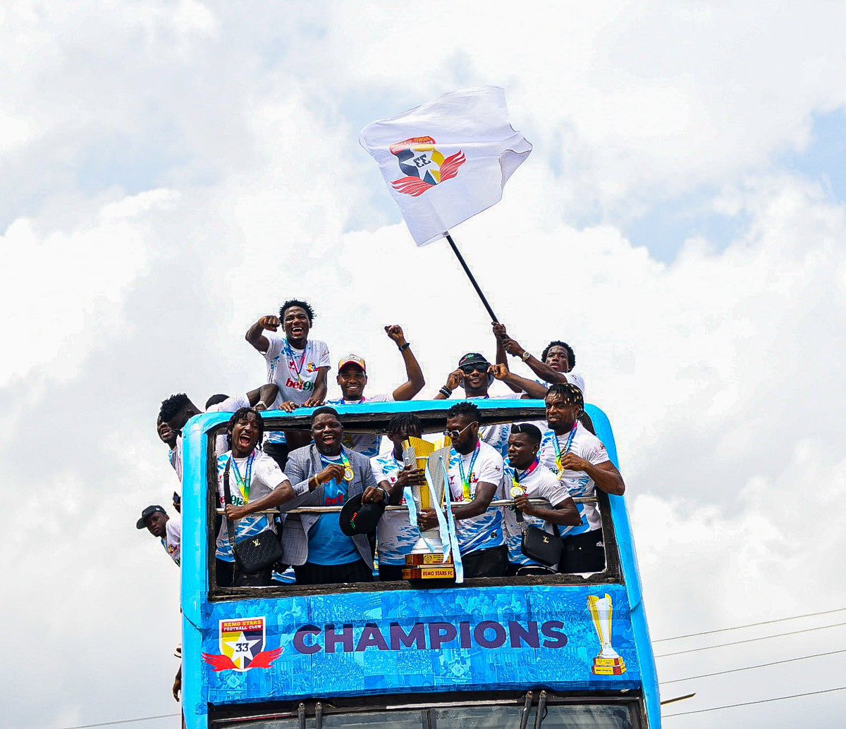 Trophy Parade in Nigeria;

Rangers FC in 2016

Akwa Utd in 2021 

Enyimba in 2023 

Remo Stars in 2025