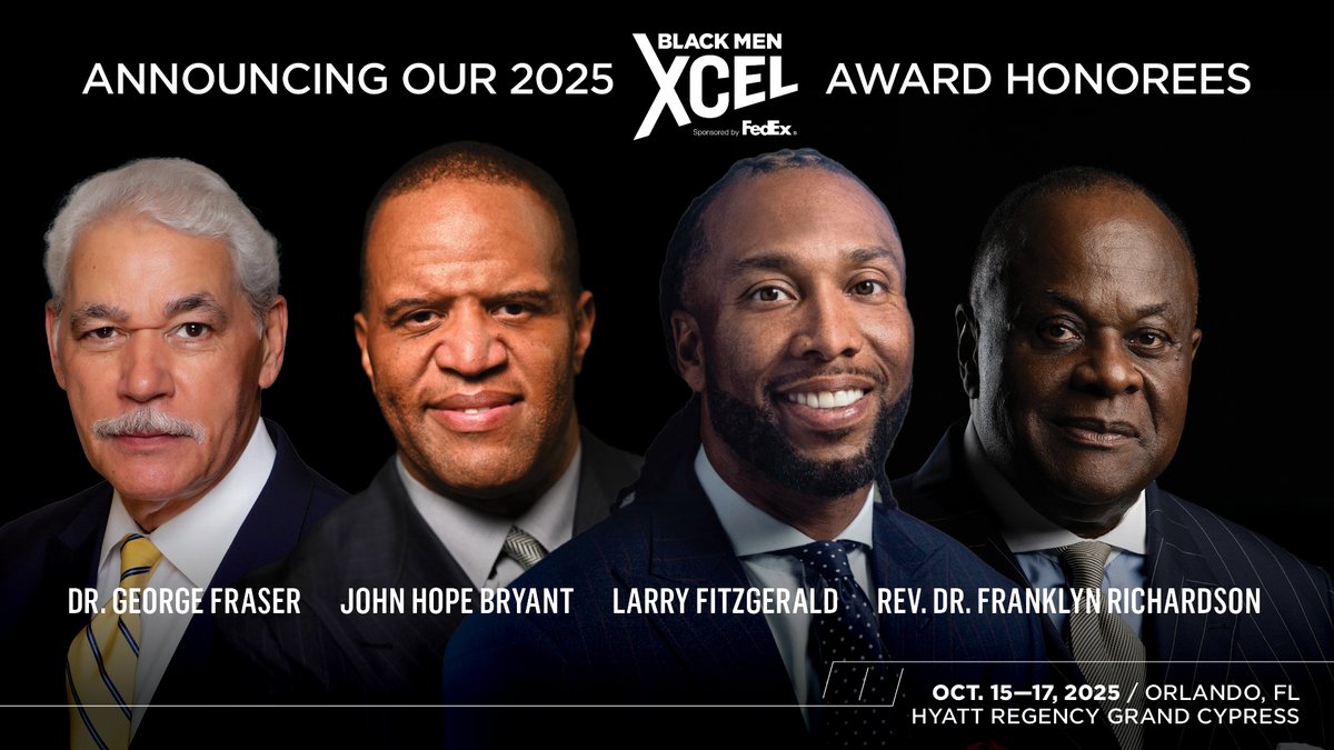 blackenterprise's tweet image. 🔥 JUST ANNOUNCED! 🔥
We’re honoring some of the most powerful and inspiring men in the game at the 2025 Black Men XCEL Summit — and you need to be there.
🌟 Dr. George Fraser
🌟 John Hope Bryant
🌟 Larry Fitzgerald
🌟 Rev. Dr. Franklyn Richardson
This is where excellence…
