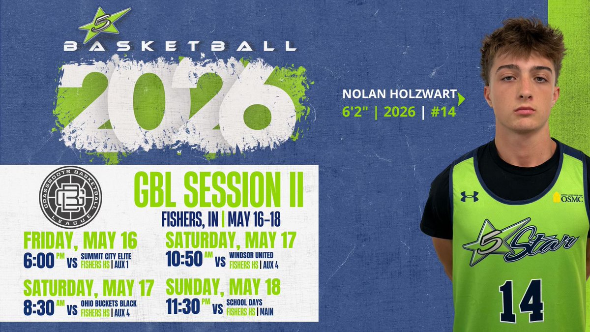 Schedule this weekend with <a href="/FiveStar_BB/">Five Star Basketball</a>