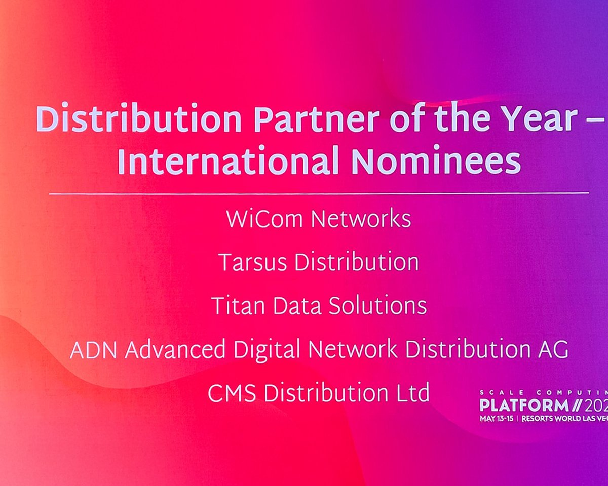 WiComNetworks's tweet image. ¡Orgullo WiCom!
Cerramos nuestra participación en Platform//2025 de Scale Computing en Las Vegas con una gran noticia:
Fuimos nominados como Distribution Partner of the Year - International por @ScaleComputing.
#WiComNetworks #ScaleComputing #Platform2025 #OrgulloColombiano
