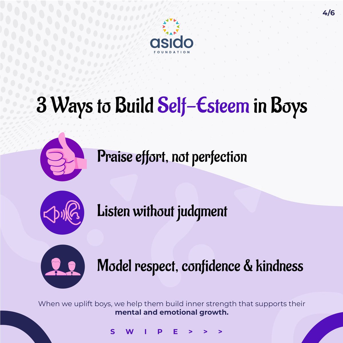 asidofoundation's tweet photo. Here's to raising boys who become functional men.
Here's to hoping every boy child in every corner of the world feels celebrated today
#InternationalDayoftheBoyChild
#MentalHealth
#Asido https://t.co/imCskhXoD1
