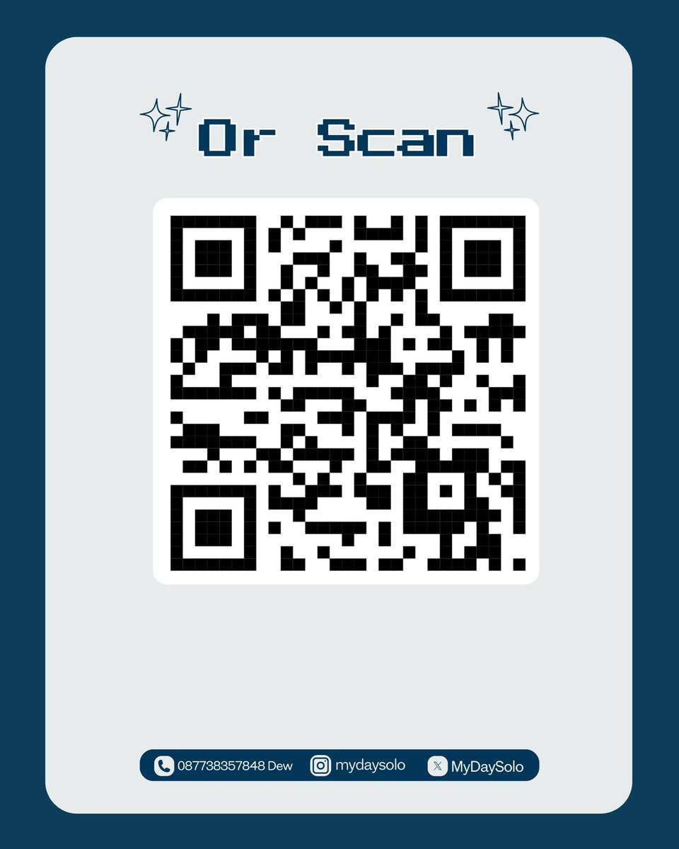 MyDaySolo's tweet photo. Atau kalian juga bisa scan disini langsung~ 💃 https://t.co/ncitkenr8s