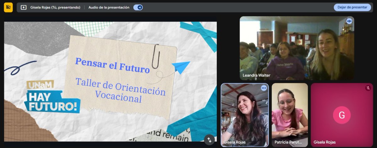 El depto de Orientación Univ. de la UNaM realizó el taller virtual "Pensar el Futuro" con el objetivo que escuelas distantes, que no pueden acceder a la visita presencial a la universidad, puedan coordinar actividades virtuales y conocer las posibilidades de estudio futuro.