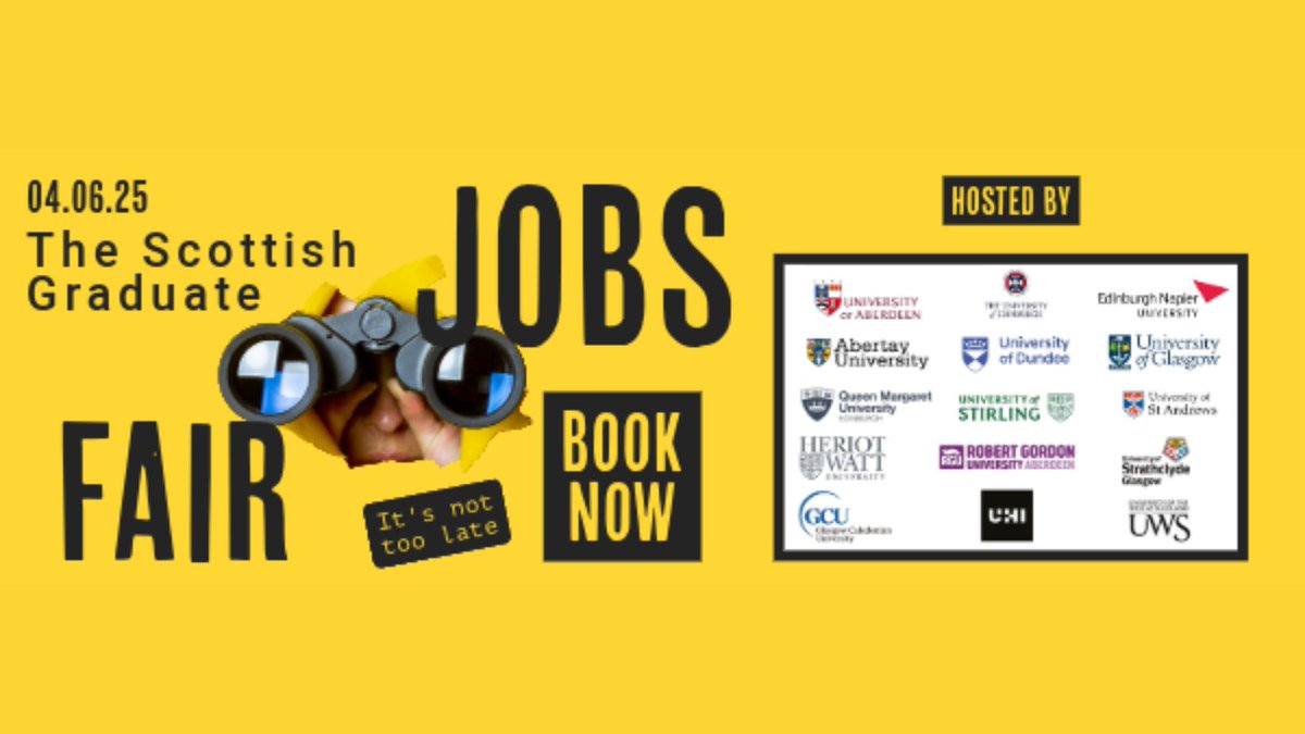 Are you currently looking for a graduate job in Scotland? Don't miss the Scottish Graduate Jobs Fair on 4th June! 
Book your place now! sway.cloud.microsoft/Y4azHE5Ox8BSYu…