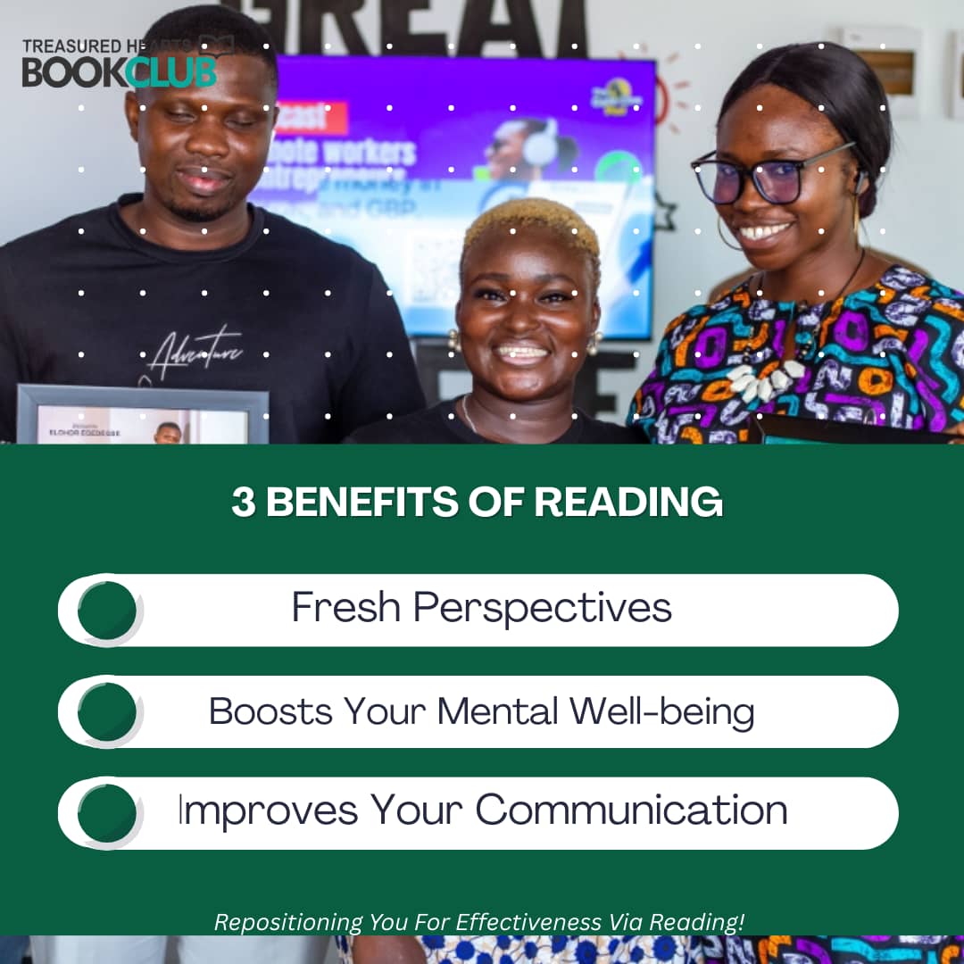 THBCSPACE's tweet photo. Who talk say reading na waste of time? No be every time you go dey scroll gossip. Pick book, upgrade your sense.

#THBCReads #THBC #ReadBetter #BookClubVibes https://t.co/QFFopCCIio