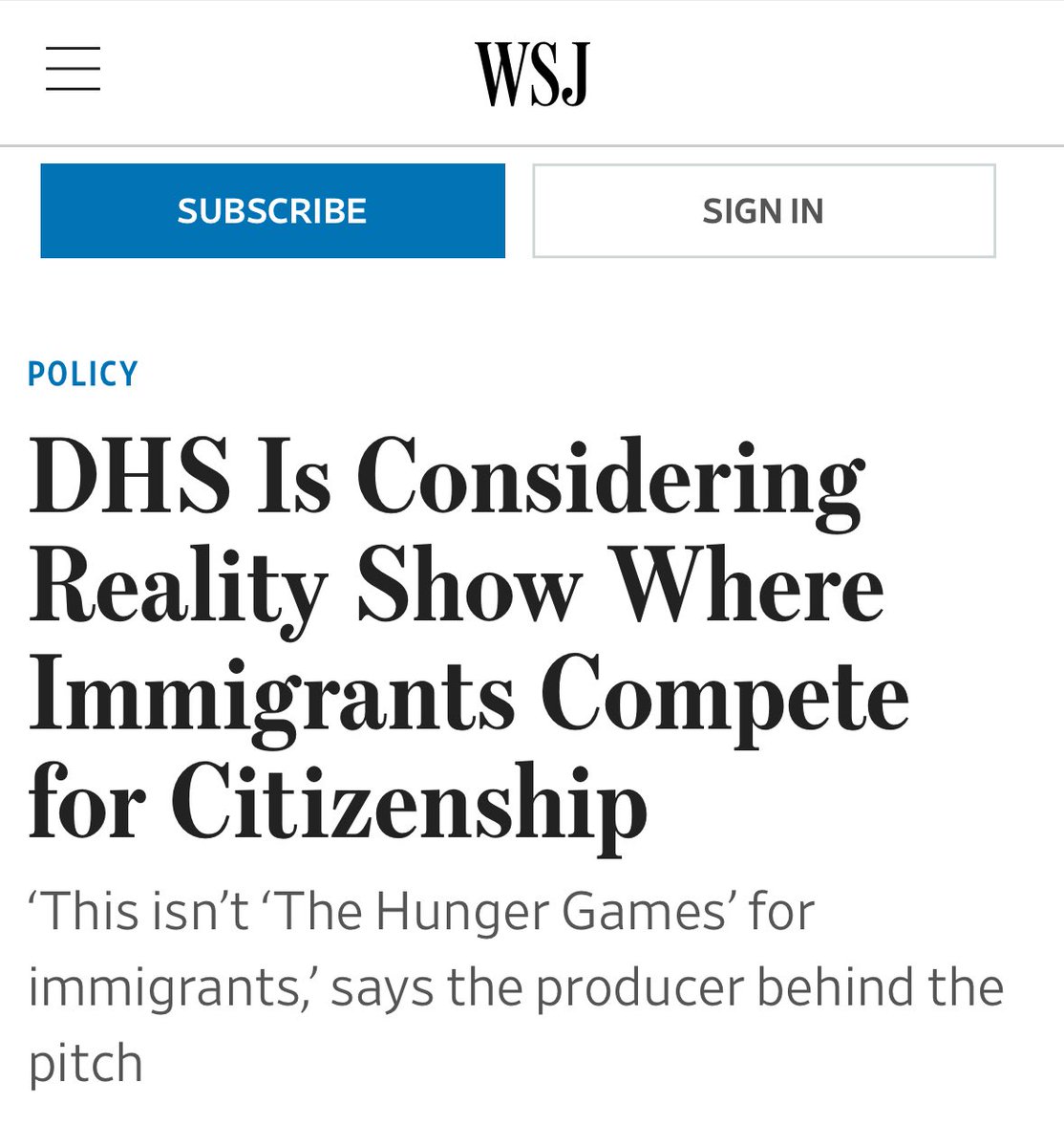 My “This is not Hunger Games for immigrants” t-shirt sure has people asking a lot of questions already answered by my shirt.