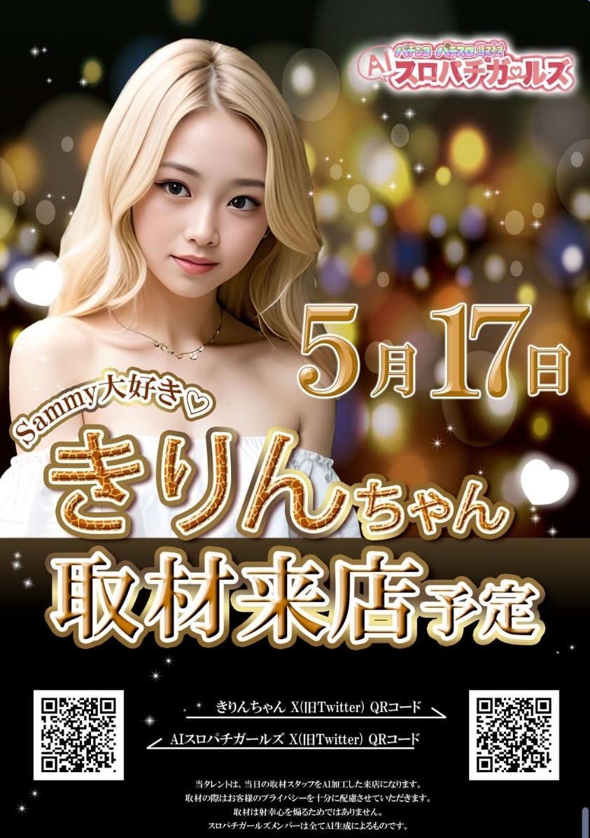 追加案内】 5月17日(土) #マルイ555 きりんちゃん(AI)来店取材