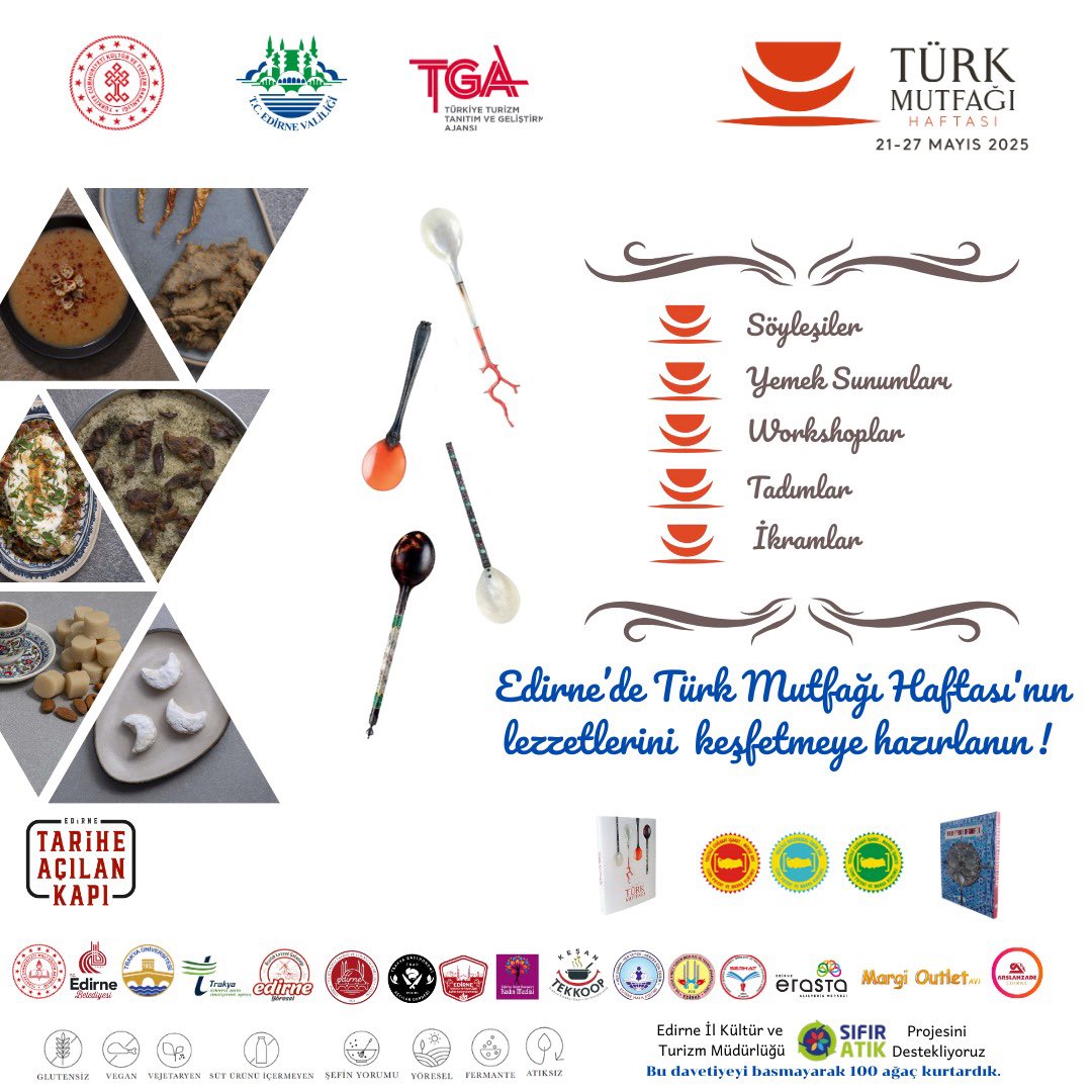 soyturkkemal's tweet photo. 🍽️ Türk Mutfağı Haftası Edirne’de Lezzet Şölenine Dönüşüyor! 
📅 21–27 Mayıs 2025

Anadolu’nun ve Trakya'nın bereketli topraklarında filizlenen, yüzyılların birikimiyle yoğrulan Türk Mutfağı, bu yıl da 21–27 Mayıs tarihleri arasında büyük bir coşkuyla kutlanıyor.
“Klasik Türk Mutfağı” temasıyla geçmişle gelecek arasında bir köprü kuran bu özel hafta, Edirne'de eşsiz bir gastronomi yolculuğuna dönüşüyor! 👨‍🍳👩‍🍳

🥇 Edirne'nin coğrafi işaretli lezzetleri de bu yolculukta başrolde:
🔸 İpsala Pirinci ile yapılan nefis pilavlar,
🔸 Yumuşacık dokusuyla Keşan Mahmutköy Kuru Fasulyesi,
🔸 Sofraların yıldızı Keşan Siğilli Bamyası,
🔸 Ve kendine has tadıyla Edirne Tava Ciğeri...

🍽️ Osmanlı Saray Mutfağı’nın izinde, tarih kokan tarifler de Edirne’de yeniden hayat buluyor:
🔸 Padişahlara sunulan özel tatlılardan Helva-i Hakani, ve elbette Tarihi Gaziler Helvası!

📍 Etkinlikler Edirne’nin birçok noktasında: Devecihan Kültür Merkezi Avlusu, Saraçlar Caddesi, Erasta AVM ve daha fazlası!

🎉 Tadım, sunum, atölye ve satış etkinliklerine siz de katılın, bu mirası birlikte yaşatalım! Etkinliklerimize tüm halkımız davetlidir!

#türkmutfağıhaftası
#atıksız
#sürdürülebilir
#sağlıklı
#geleneksel
#asırlıktariflerletürkmutfağı
#21-27mayıs