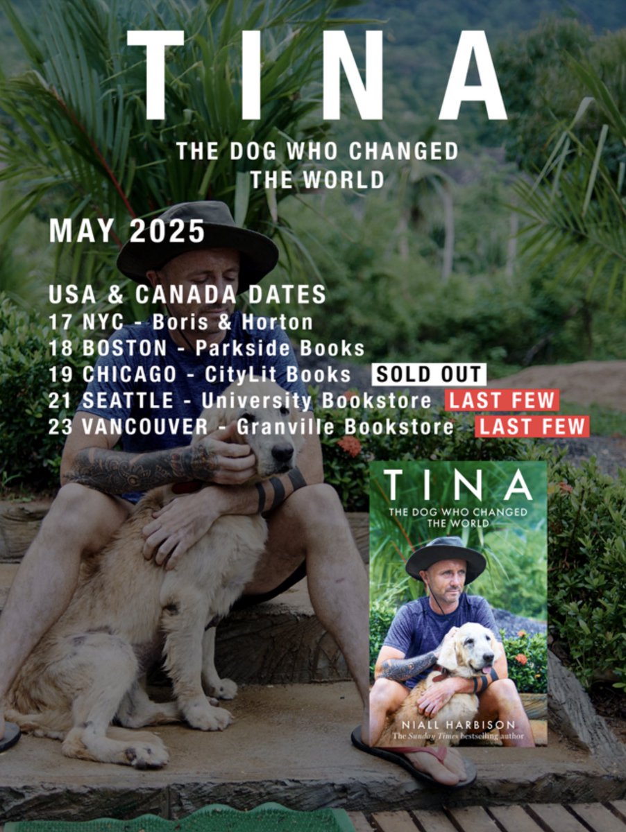These are the cities I’ll be in. They are smaller events and nearly all sold out. 

I will do dog walks in all those cities also if I have time. It’s a tough schedule travel wise but I’ll do as many as I can 

Tickets here… happydoggo.com/events (3/4)