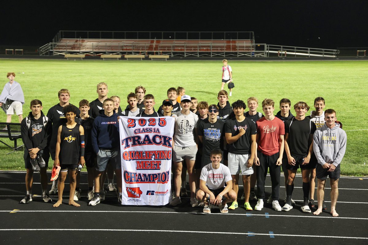 For the 3rd year in a row the Charger Boy’s Track &amp; Field are your 2025 State Qualifying Meet Champs.

Waiting for at-large bids, and we feel very confident about quite a few who will qualify additionally. 

Conference Champs ✅
State Qualifying Champs ✅
On to State!