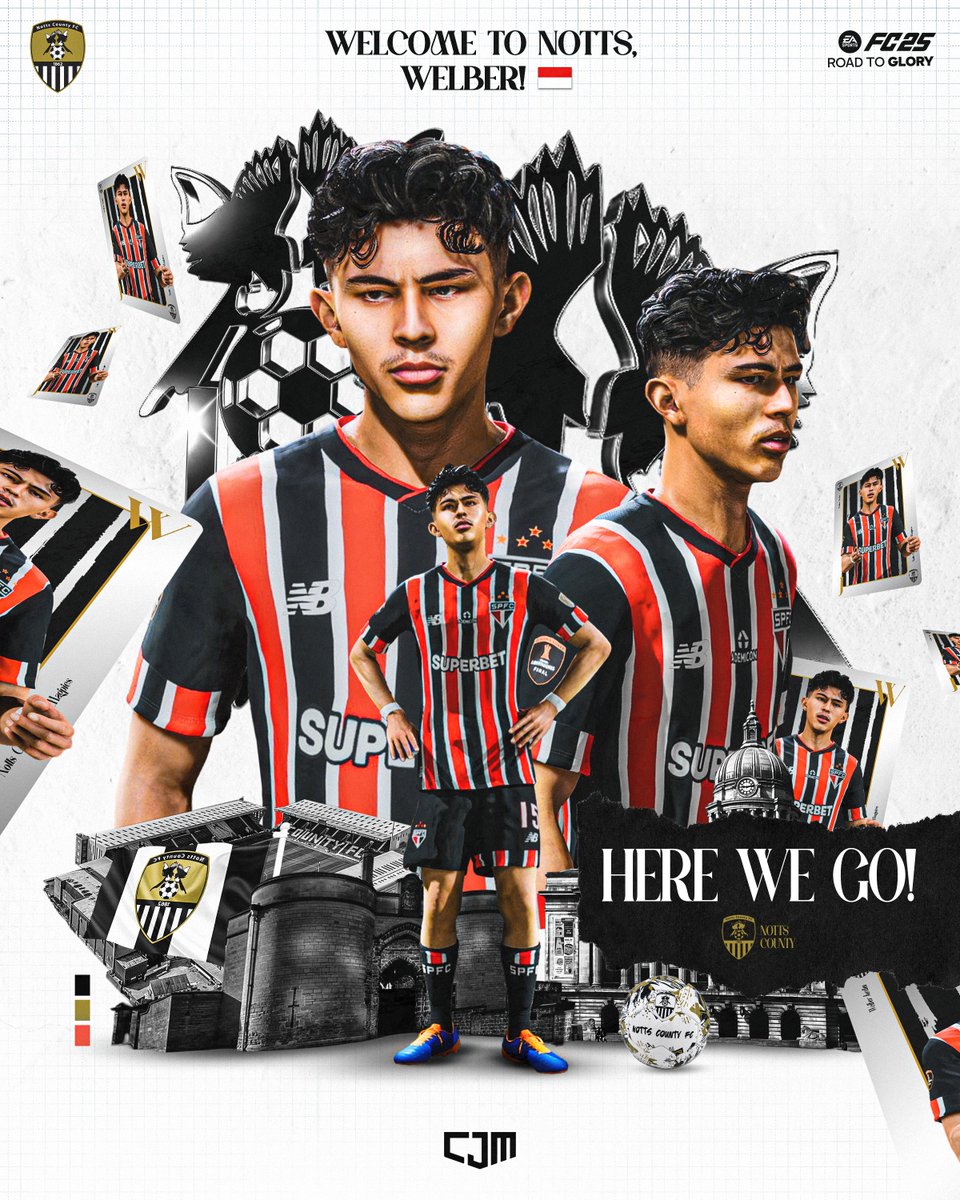 🇮🇩✍️ Signed, WELBER Jardim!

Explosive. Technical. Fearless.

Notts County secure a breakout right-back straight from São Paulo to the heart of League Two.

One of Indonesia’s brightest young defenders has arrived. A future star in the making.

#FC25 | #CareerMode | #RoadToGlory