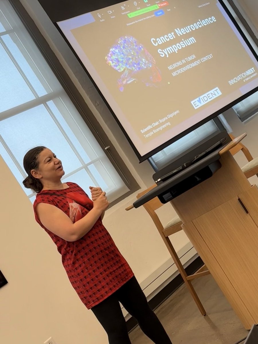 Dr. Edna Cukierman, Ph.D. (@ednacukierman) on Twitter photo The amazing #CancerInNeuroscience #Symposium chair <a href="/GligorijevicLab/">Bojana</a> from <a href="/katztemplemed/">Lewis Katz School of Medicine</a> <a href="/templebioe/">Temple Bioengineering</a> <a href="/FoxChaseCancer/">Fox Chase Cancer Center</a> giving the opening remarks of what is promising to be a great day of research sharing and conversations The amazing #CancerInNeuroscience #Symposium chair <a href="/GligorijevicLab/">Bojana</a> from <a href="/katztemplemed/">Lewis Katz School of Medicine</a> <a href="/templebioe/">Temple Bioengineering</a> <a href="/FoxChaseCancer/">Fox Chase Cancer Center</a> giving the opening remarks of what is promising to be a great day of research sharing and conversations