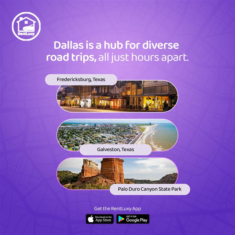 rentluxy1's tweet photo. Escape the ordinary. From Dallas, indulge in refined road trips to charming wine country, boutique stays, and serene landscapes all within a few scenic hours. Your next adventure starts here.
#Rentluxy #WeekendIndulgence #FamilyRoadTrip #DallasDayTrips #ExploreTogether #Adventure https://t.co/LclAJnFf1R