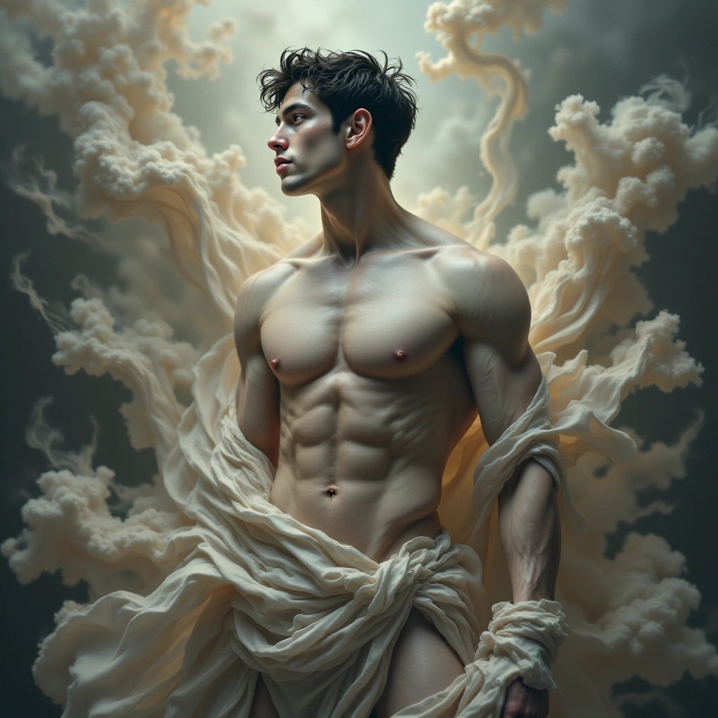kubryck's tweet photo. #AIart #maleaesthetic #digitalpainting #shirtless #muscularguy #handsome #classicbeauty #abs #curlyhair #statuesque #portraitstyle #fantasylook #fitbody #greekvibes #modelpose #artisticnudity #fluxdev https://t.co/WZOUF0brNC