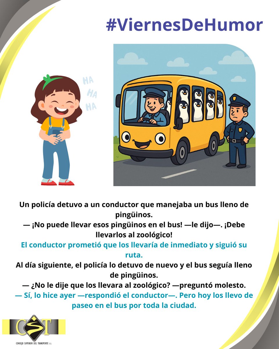 Cstransportecol's tweet photo. #ViernesDeHumor Cuando te dicen que lleves a los pingüinos al zoológico 🐧🚌, pero decides darles un tour por la ciudad antes 🏙️😂. Así es el transporte público, siempre lleno de sorpresas!🚍✨ #TransporteConEstilo #ViajaTranquilo #ViajaEnBus #SorpresasEnRuta https://t.co/MQhxfyUCPY