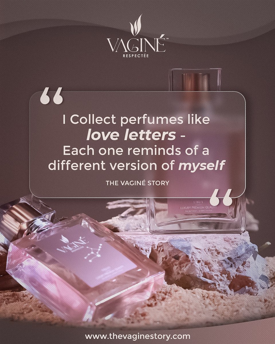 theVaginestory's tweet photo. Perfumes are the only things you collect that smell like who you are. 

#TheVagineStory #FragranceLove #ScentWithSoul #everyscentastory 
 #thevaginéstory  #luxuryperfume #LuxuryStyle  #smelllikeyou https://t.co/Dn4gxNAfRj