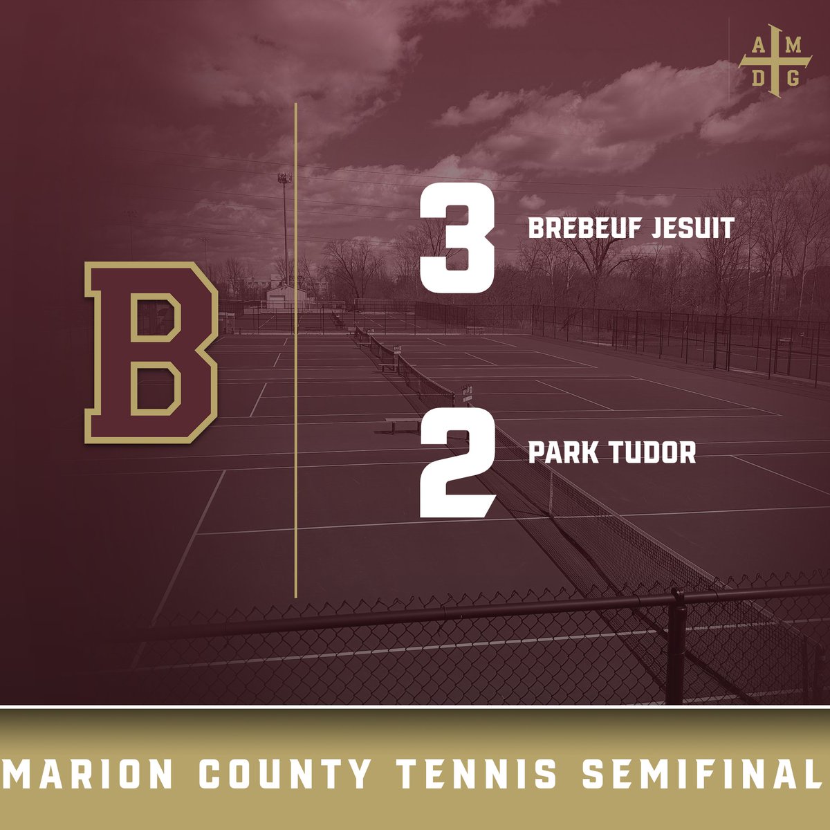 Brebeuf Athletics (@brebeufsports) on Twitter photo .<a href="/brebeuftennis/">Brebeuf Girls Tennis</a> beat Park Tudor last night to advance to the finals of the Marion County Tournament! Braves will host North Central tonight at 5:00 for the championship, see you there!
#GoBraves .<a href="/brebeuftennis/">Brebeuf Girls Tennis</a> beat Park Tudor last night to advance to the finals of the Marion County Tournament! Braves will host North Central tonight at 5:00 for the championship, see you there!
#GoBraves