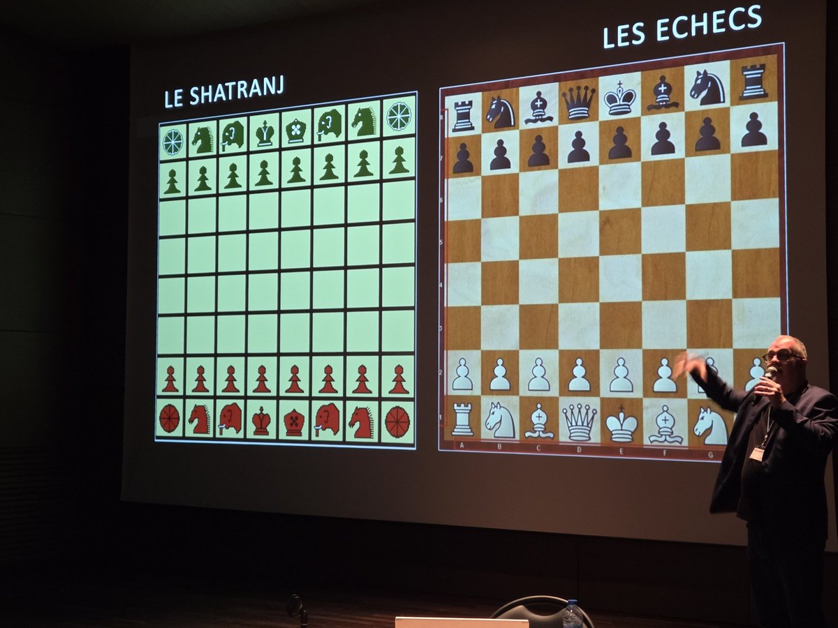 Quelque 1500 ans d'histoire des échecs narrés à une centaine de scolaires de Thonon-les-Bains, par le 'Pierre Bellemare" de Route 64, historien du jeu. Passionnant, et plein de questions posées par des enfants aussi curieux que éveillés !
#echecsetlac #chess