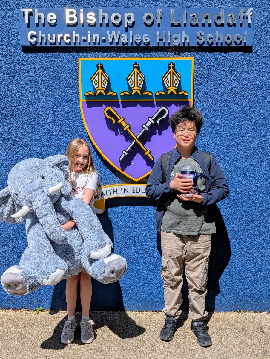 Here are the very happy winners - dyma'r enillwyr hapus iawn 😎. The competitions and donut sales have made over £400 alone and we are still keeping ParentPay open for a few more days. Diolch am eich cymorth - Thank you for all your support <a href="/Bishop_Llandaff/">The Bishop of Llandaff CiW High School</a> <a href="/DileuTlodi/">Christian Aid Cymru</a>