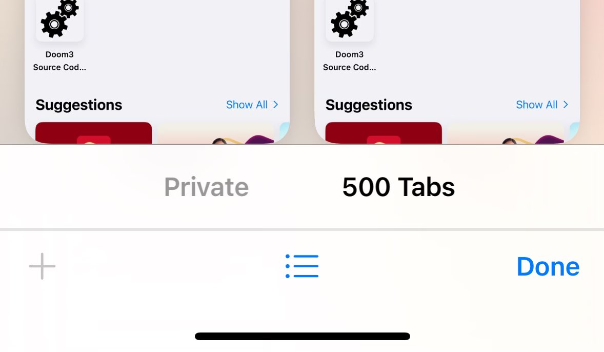 I was today years old when i got to know that you can only create 500 tabs in safari