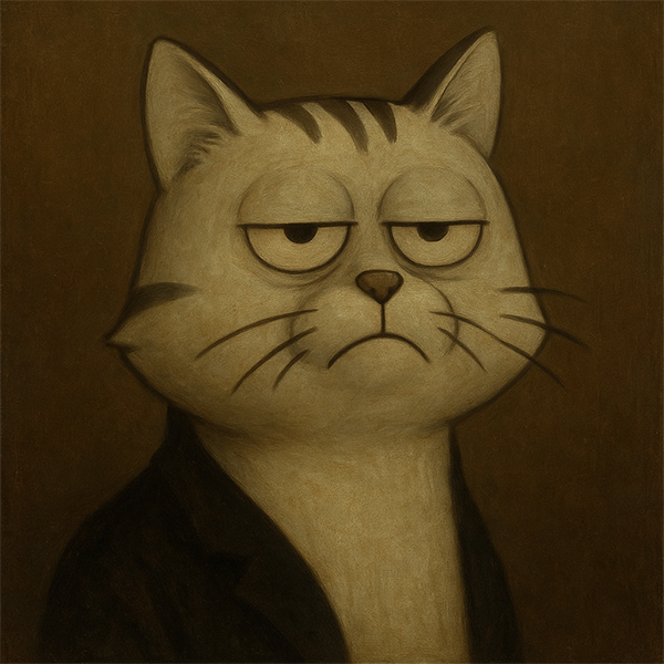 Meet Mondy’s grumpy granddad "MON"😾🪙

Back in his day, he didn’t snipe #memecoin 

He dug coins out of the dirt and sold them at the bazaar for 0.05 lbs of gold.

The OG coin digger.
The original #trenches cat.