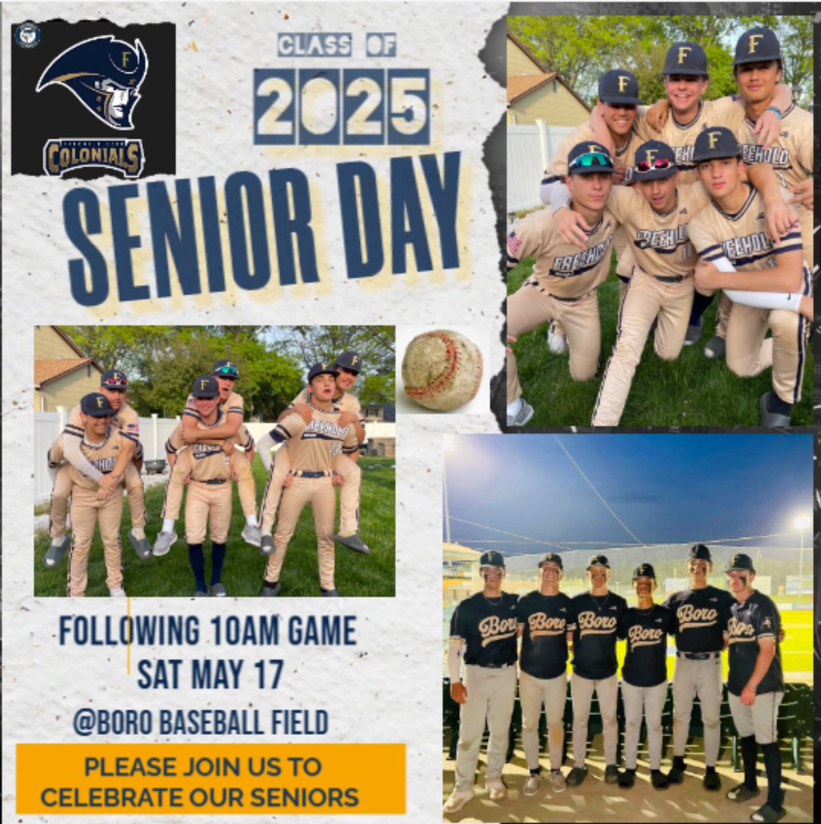 Freehold Athletics (@fbhsathletics) on Twitter photo Lots of HOME <a href="/FBbaseball1923/">FreeholdBoroBaseball</a> to celebrate in the next 48 hours!
Hosting Shore Regional today at 4pm
And then a double dip for Senior Day tomorrow!
Manchester 10am
Neptune 130pm Lots of HOME <a href="/FBbaseball1923/">FreeholdBoroBaseball</a> to celebrate in the next 48 hours!
Hosting Shore Regional today at 4pm
And then a double dip for Senior Day tomorrow!
Manchester 10am
Neptune 130pm