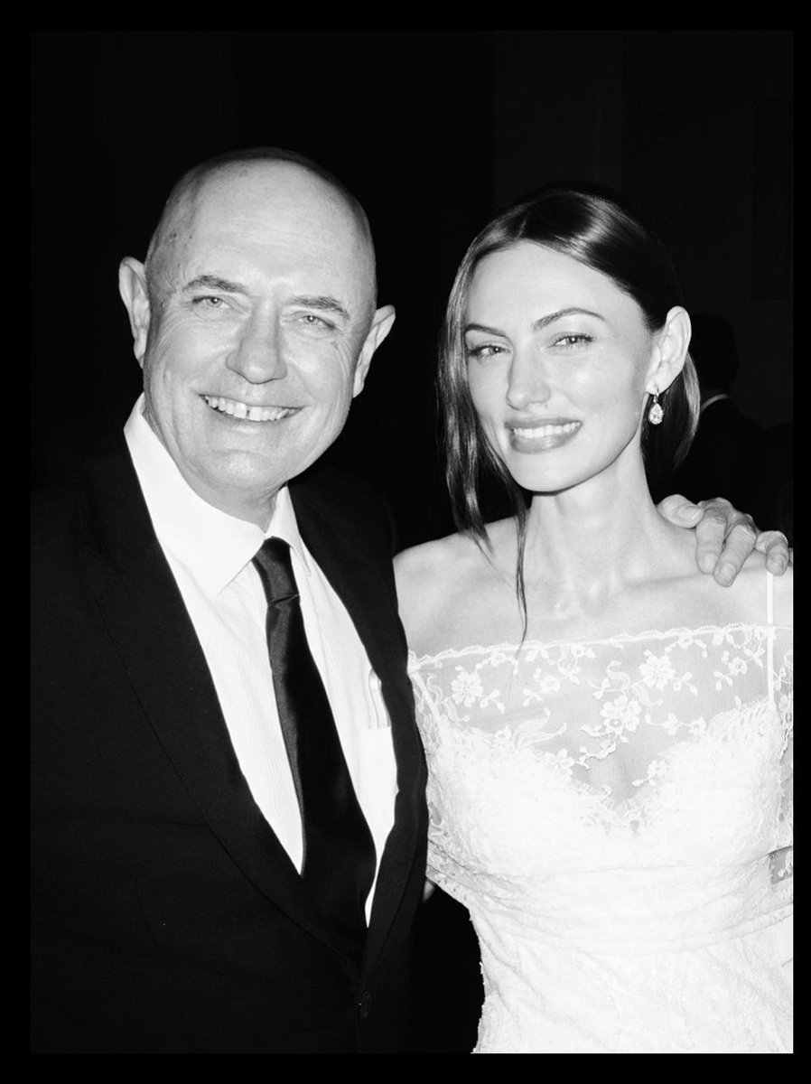 Phoebe Tonkin with her father at her wedding via Vogue Australia