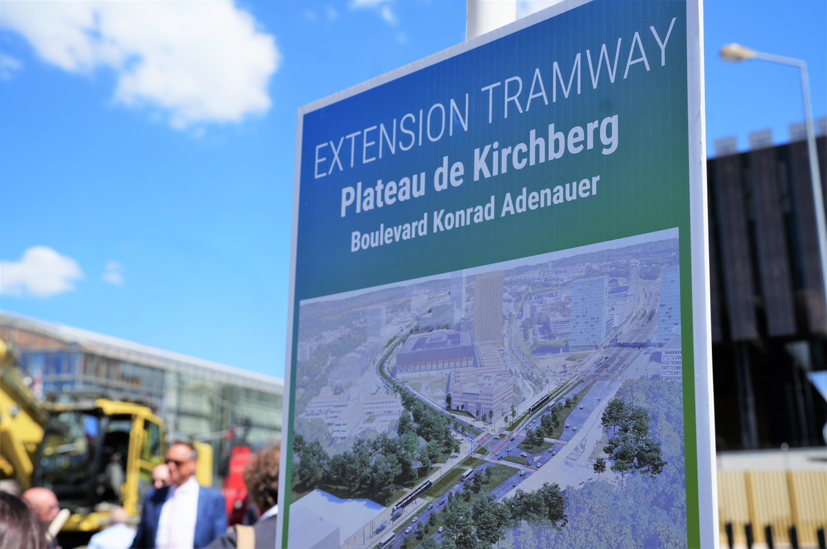 MMTP (@mmtp_lu) on Twitter photo 🎉De Startschoss ass gefall: D‘Aarbechte fir d’Verlängerung vum Tramnetz um Kierchbierg sinn offiziell lancéiert! Den neien Tronçon K2A féiert vum Arrêt Pafendall-Kierchbierg bis bei d’Europa-Schoul a wäert 2027 a Betrib geholl ginn.
<a href="/Yuriko_Backes/">Yuriko Backes</a> <a href="/gouv_lu/">GouvernementLU</a> <a href="/tram_luxembourg/">Luxtram</a> 🎉De Startschoss ass gefall: D‘Aarbechte fir d’Verlängerung vum Tramnetz um Kierchbierg sinn offiziell lancéiert! Den neien Tronçon K2A féiert vum Arrêt Pafendall-Kierchbierg bis bei d’Europa-Schoul a wäert 2027 a Betrib geholl ginn.
<a href="/Yuriko_Backes/">Yuriko Backes</a> <a href="/gouv_lu/">GouvernementLU</a> <a href="/tram_luxembourg/">Luxtram</a>