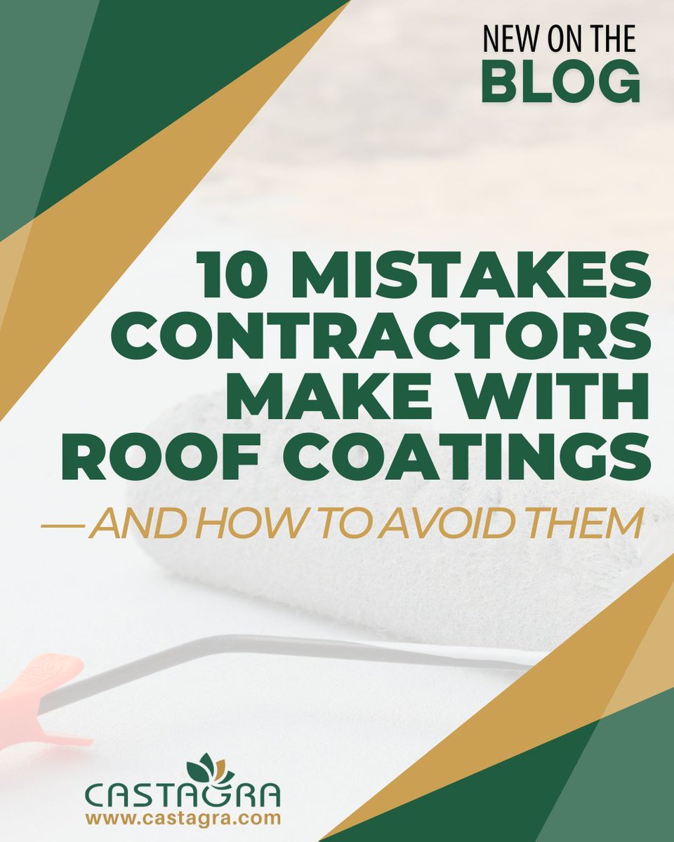 Check out Castagra's latest blog post for 10 mistakes contractors make when working with roof coatings—and how you can avoid them to ensure long-lasting, high-quality results.

castagra.com/blog

#roofcoating #roofers #roofingindustry #roofing