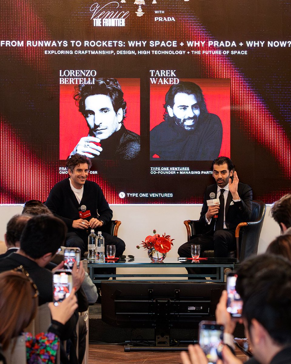 Prada's tweet image. The strategic value of cross-industry expertise, shared competences and their role in driving innovation in space technology was at the heart of the panel hosted by Prada and Axiom Space during The Final Frontier – Venice, an event by Type One.
Together with Catie Hague VP of…