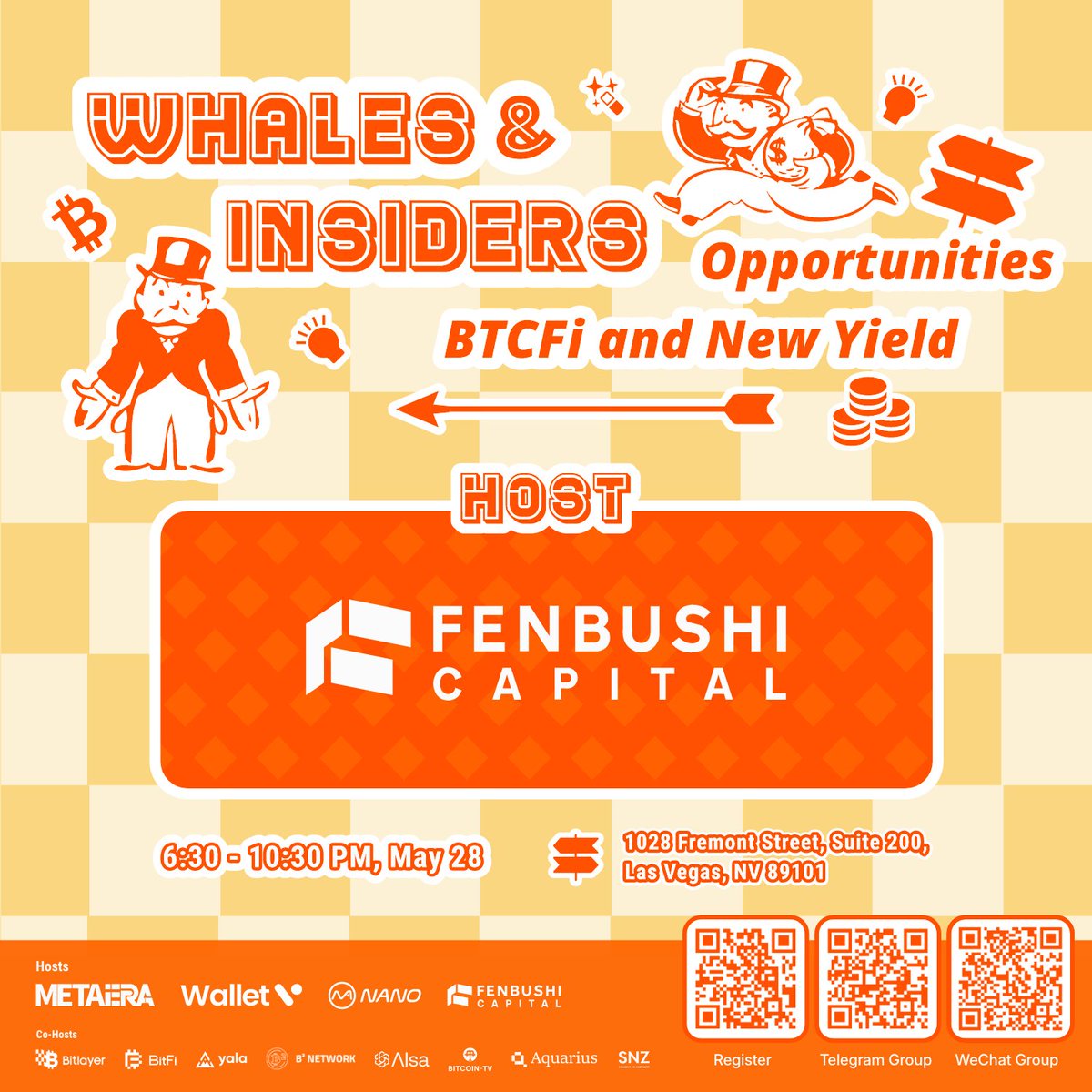 MetaEra (@metaerahk) on Twitter photo 🚀 Excited to announce that MetaEra and <a href="/fenbushi/">Fenbushi Capital</a> will host the "Whales & Insiders: BTCFi and New Yield Opportunities" in Las Vegas on May 28!
🌟 Fenbushi Capital is Asia's first and most active blockchain-focused venture capital firm. Established in 2015 by veterans from both 🚀 Excited to announce that MetaEra and <a href="/fenbushi/">Fenbushi Capital</a> will host the "Whales & Insiders: BTCFi and New Yield Opportunities" in Las Vegas on May 28!
🌟 Fenbushi Capital is Asia's first and most active blockchain-focused venture capital firm. Established in 2015 by veterans from both