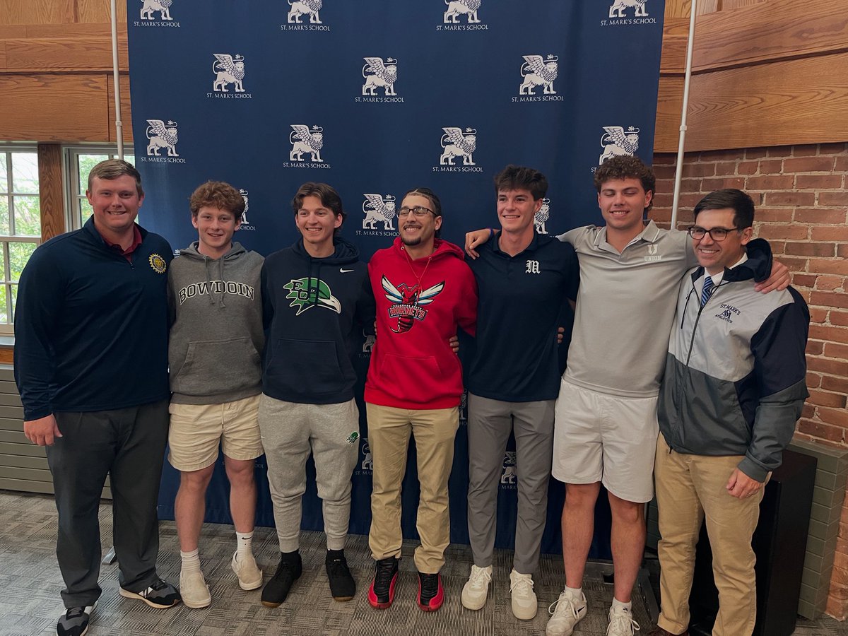 St. Mark's Baseball (@stmarksbaseball) on Twitter photo Members of the Class of 2025 were recognized by the SM community for their commitment to play at the collegiate level.
Liam Childs- <a href="/BowdoinBaseball/">Bowdoin Baseball</a>
Jeremy Krendel- <a href="/EndicottBASE/">Endicott Baseball</a>
Levy Da Silva- <a href="/DSUbaseball/">Delaware State Baseball</a>
Jeremiah Murphy- <a href="/midd_baseball/">Middlebury Baseball</a>
Nolan Whelan- <a href="/UnionCollegeBB/">Union College Baseball</a> Members of the Class of 2025 were recognized by the SM community for their commitment to play at the collegiate level.
Liam Childs- <a href="/BowdoinBaseball/">Bowdoin Baseball</a>
Jeremy Krendel- <a href="/EndicottBASE/">Endicott Baseball</a>
Levy Da Silva- <a href="/DSUbaseball/">Delaware State Baseball</a>
Jeremiah Murphy- <a href="/midd_baseball/">Middlebury Baseball</a>
Nolan Whelan- <a href="/UnionCollegeBB/">Union College Baseball</a>