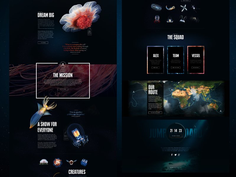 TvS (@vanschneider) on Twitter photo You want more design finds from my archive?
Here's another one called Aquatilis Expedition, also over 10 years old at this point.
I loved working on this project with my friend <a href="/twholman/">Tim Holman</a> back in the day. It was for a deep sea mission.
I wish the page would be still online You want more design finds from my archive?
Here's another one called Aquatilis Expedition, also over 10 years old at this point.
I loved working on this project with my friend <a href="/twholman/">Tim Holman</a> back in the day. It was for a deep sea mission.
I wish the page would be still online