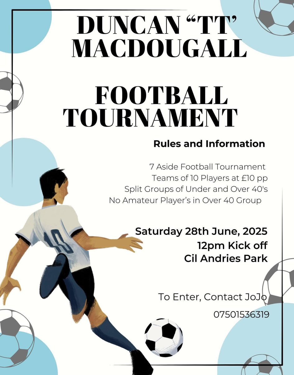 Annual tournament is back for its 4th year. Still time to enter a team ⚽️⚽️⚽️

Rts appreciated