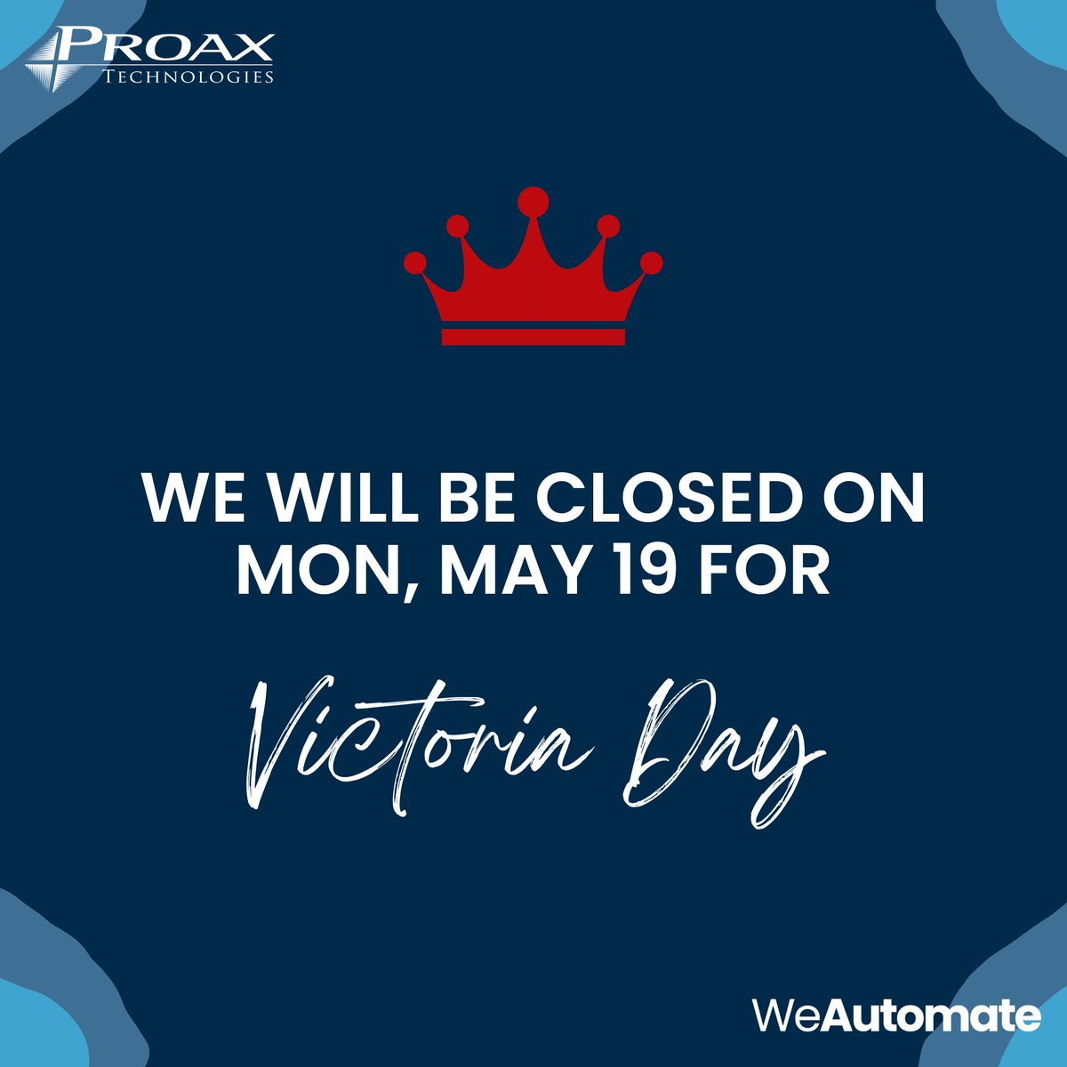 We’ll be closed on Monday, May 19th for Victoria Day. Enjoy the long weekend—we’ll see you Tuesday!🍁