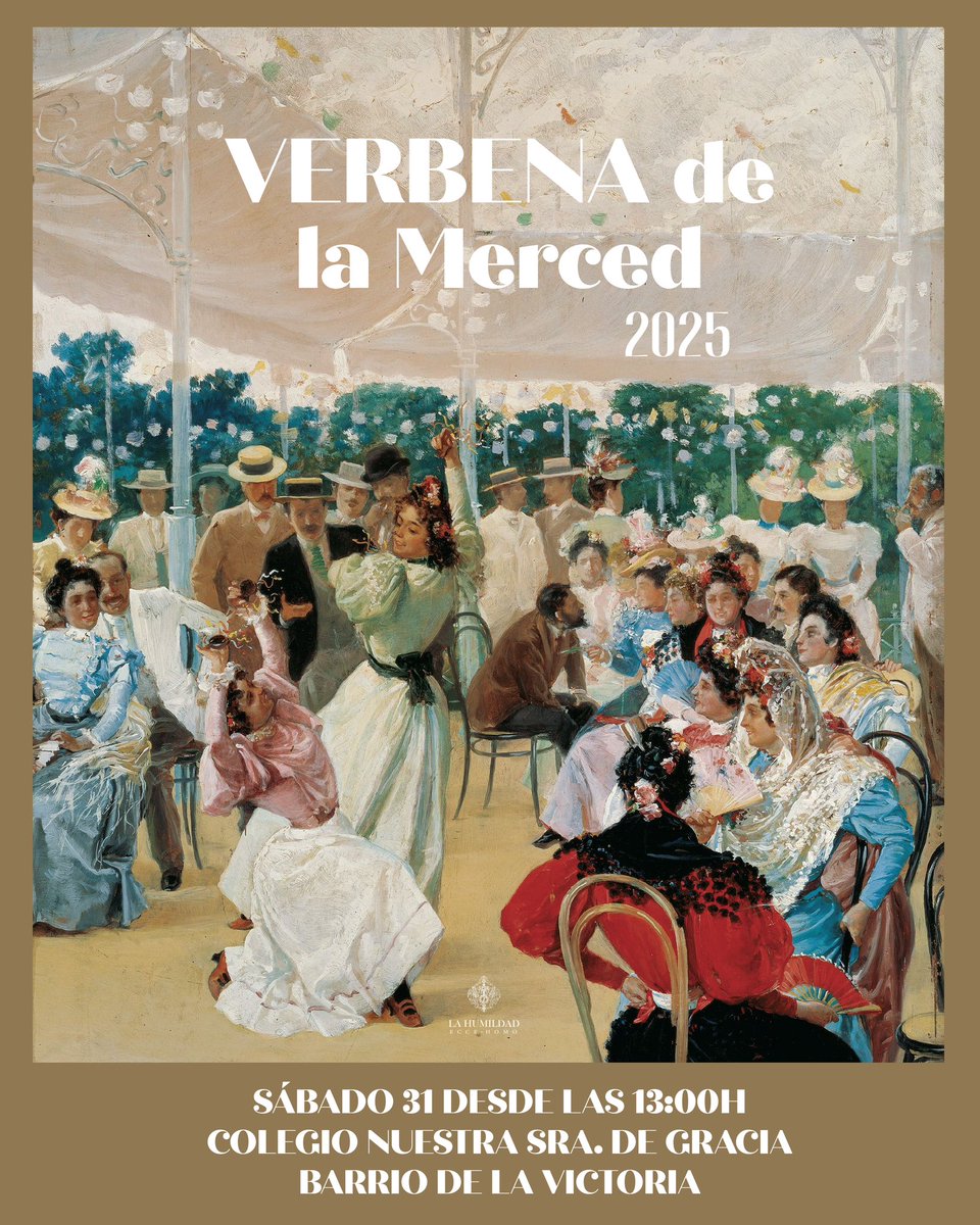 HdadHumildad's tweet photo. 📣 #VERBENADELAMERCED |

El mejor ambiente festivo y de Hermandad en nuestro barrio de la Victoria. 

Música, platos y bebidas a precios populares🥘🍻🪭👏🏻🎶

🗓️ Sábado 31 de mayo
⏰ Desde las 13:00h
📍 Colegio Virgen de Gracia

Acude con familia y amigos, ¡que no te lo cuenten! 🤍

#CofradíasMLG