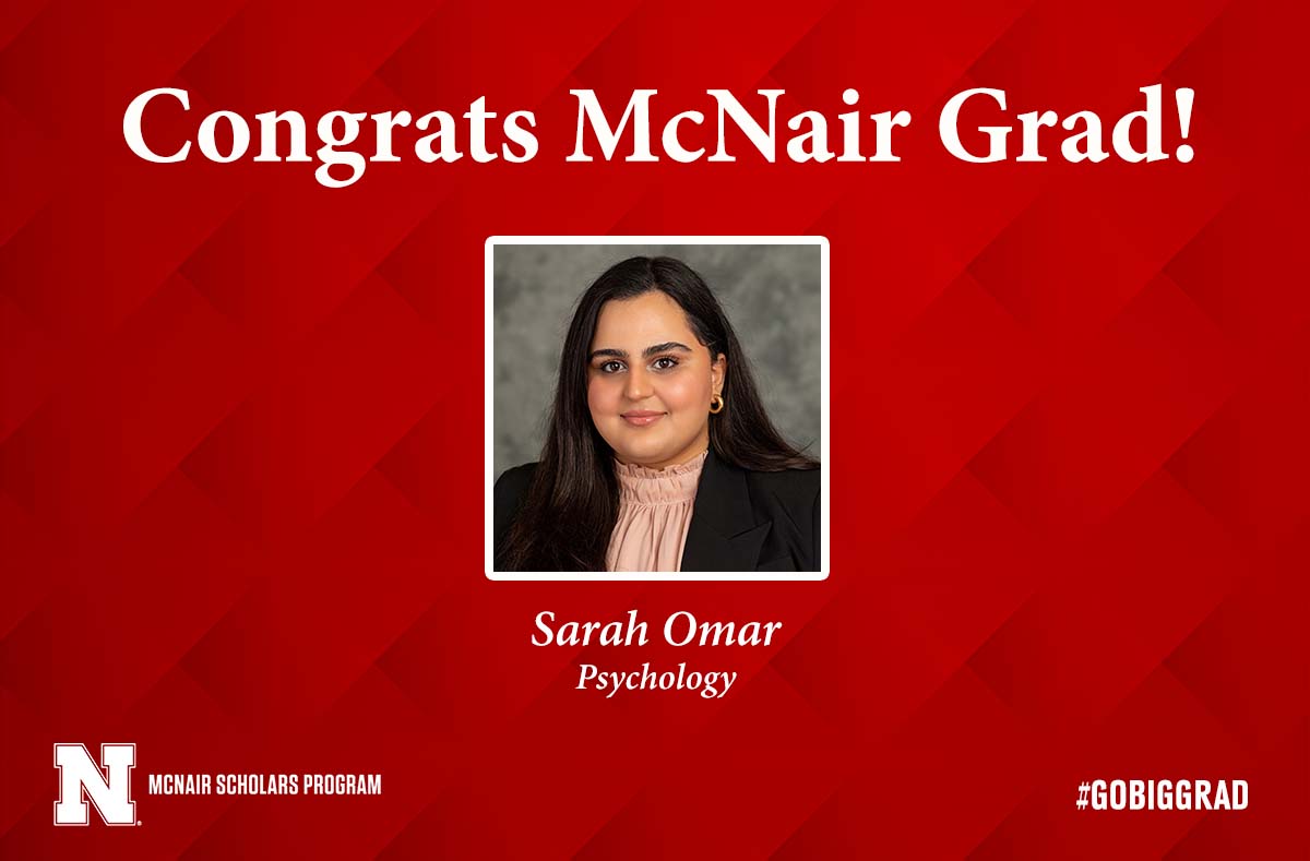 UNL McNair (@unl_mcnair) on Twitter photo Congrats to <a href="/UNL_McNair/">UNL McNair</a> Scholar Sarah Omar who will graduate on May 17 with a bachelorโs degree in psychology. She has been working with Dr. Rebecca Brock, Psychology. Sarah will be pursuing a PhD in counseling psychology <a href="/UNLincoln/">University of Nebraska-Lincoln</a>. So proud of you Sarah! ๐๐๐ #UNL #GoBigGrad Congrats to <a href="/UNL_McNair/">UNL McNair</a> Scholar Sarah Omar who will graduate on May 17 with a bachelorโs degree in psychology. She has been working with Dr. Rebecca Brock, Psychology. Sarah will be pursuing a PhD in counseling psychology <a href="/UNLincoln/">University of Nebraska-Lincoln</a>. So proud of you Sarah! ๐๐๐ #UNL #GoBigGrad