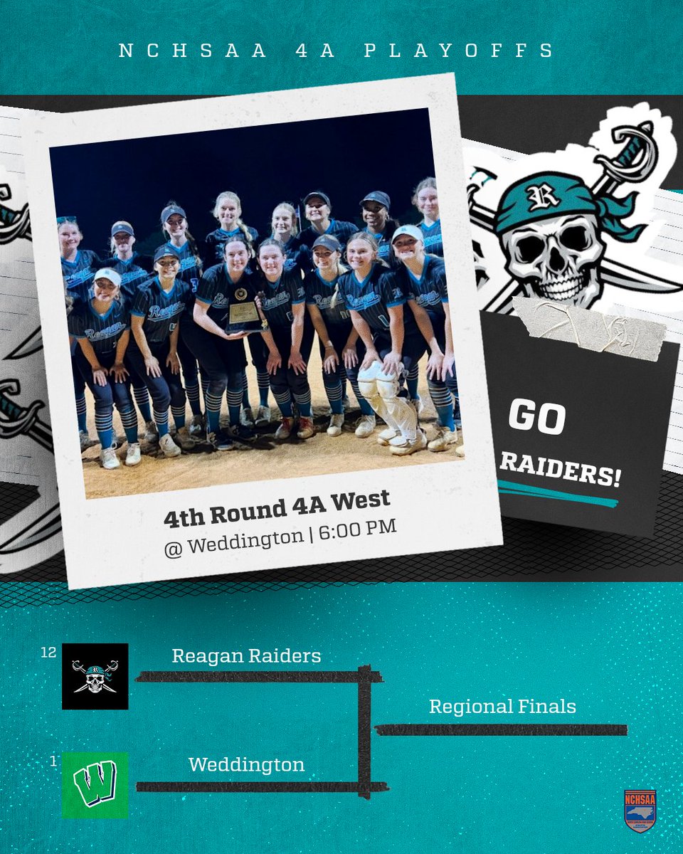 Softball travels to Weddington tonight in the 4th Round of the <a href="/NCHSAA/">NCHSAA</a> playoffs! #WeArePfafftown #NoRaiderRidesAlone #Raidernation #GoRaiders