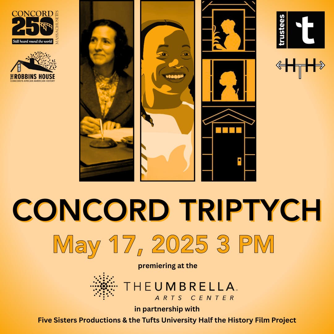 Tomorrow (5/17), The Umbrella Arts Center in Concord will present a program of three locally shot short films about impactful women in Concord history, created by Half the History. This event is free! humanities.tufts.edu/news/half-hist…