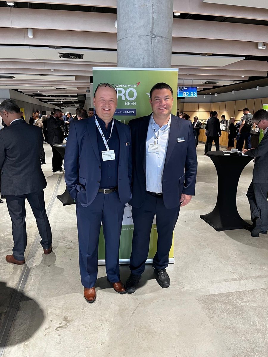 Spotted in Prague at MRO BEER! 👀✈️ Mustafa and Elvira representing the Kellstrom Aerospace team; making great connections while catching up with current ones. Looking forward to next year's event!

#KellstromAerospace #MROBEER #AvWeekEvents