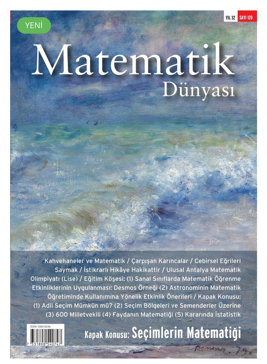 Güzel şeyler de oluyor. Fırından yeni çıktı. (Bizimki tandır fırını olunca biraz yavaş pişiyor ama lezzeti mükemmel oluyor) 
Editörüyüm diye demiyorum,  muhteşem bir sayı oldu. 
nesinyayinevi.com/urun/matematik…