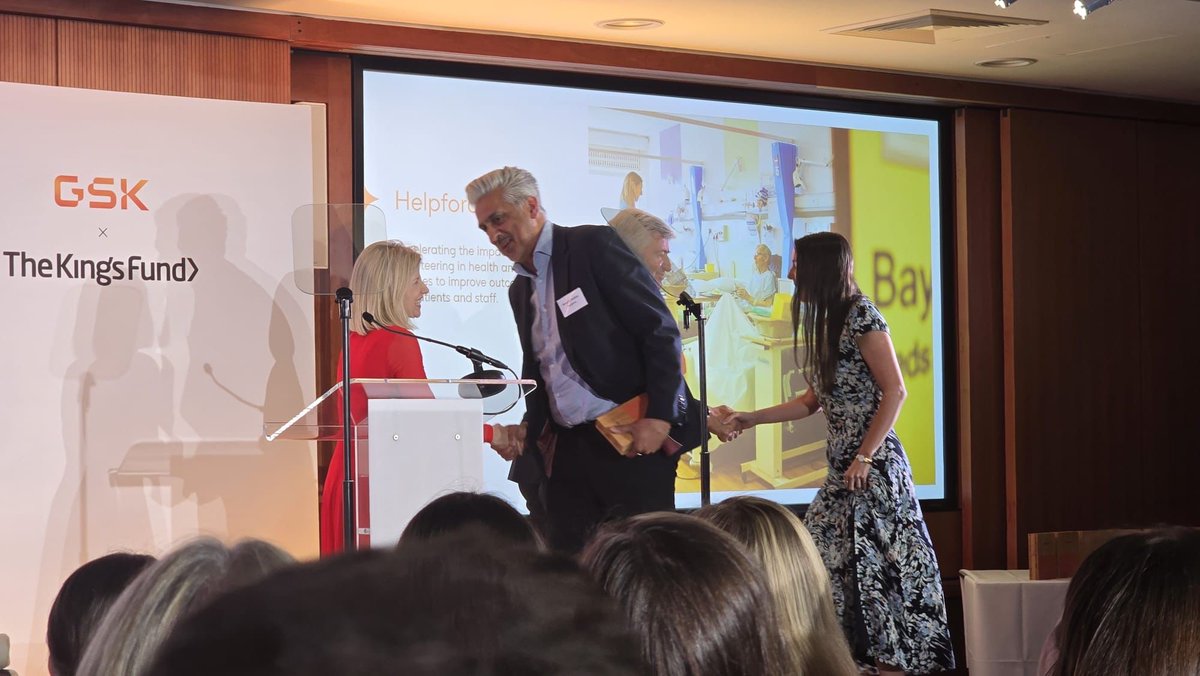 DELIGHTED to be a <a href="/GSK/">GSK</a> <a href="/TheKingsFund/">The King's Fund</a>  IMPACT Award winner 2025! Our team and trustees inc. <a href="/annalouisedixon/">Anna Dixon MP for Shipley</a> were ecstatic! Congrats to our fellow winners! This ceremony was perfectly timed to help our call to <a href="/GOVUK/">GOV.UK</a> to include Volunteer to Career in the #NHS10YearHealth plan.