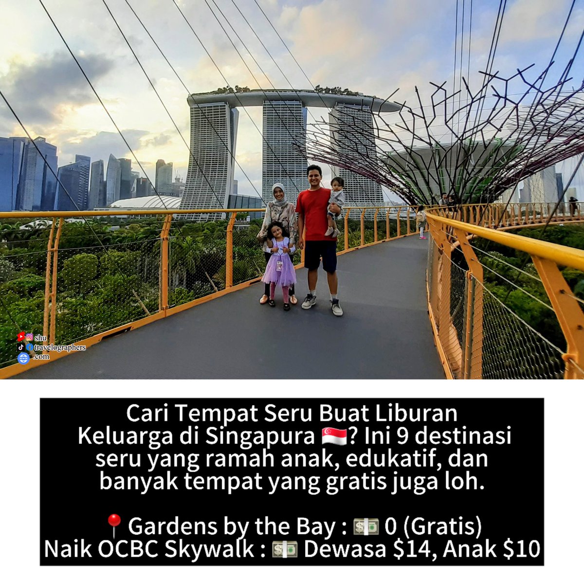 travelographers's tweet photo. Tempat Wisata Keluarga di Singapura yang Anak-anak Pasti Suka! 🇸🇬
Swipe sampai habis buat lihat mana aja yang GRATIS dan cocok untuk semua umur! 👨‍👩‍👧‍👦 https://t.co/gaNzOahCVb